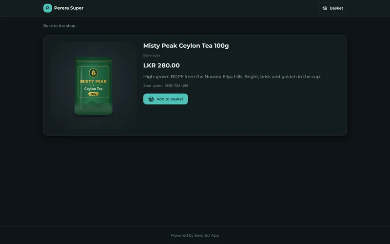 A clean product page that makes buying easy.